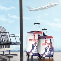 Custom France Basketball Luggage Cover Eiffel Tower Sporty Style