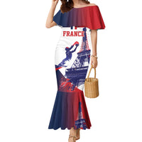 Custom France Basketball Mermaid Dress Eiffel Tower Sporty Style