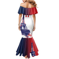 Custom France Basketball Mermaid Dress Eiffel Tower Sporty Style