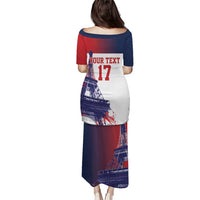 Custom France Basketball Puletasi Eiffel Tower Sporty Style