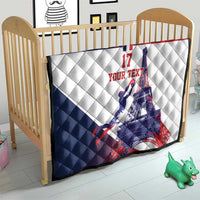 Custom France Basketball Quilt Eiffel Tower Sporty Style