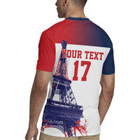Custom France Basketball Rugby Jersey Eiffel Tower Sporty Style