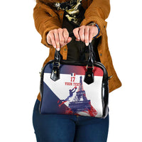Custom France Basketball Shoulder Handbag Eiffel Tower Sporty Style
