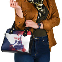Custom France Basketball Shoulder Handbag Eiffel Tower Sporty Style