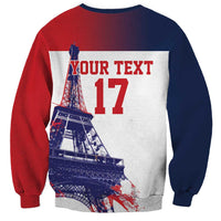 Custom France Basketball Sweatshirt Eiffel Tower Sporty Style