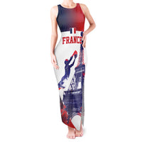 Custom France Basketball Tank Maxi Dress Eiffel Tower Sporty Style
