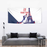 Custom France Basketball Tapestry Eiffel Tower Sporty Style