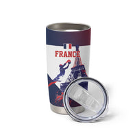 Custom France Basketball Tumbler Cup Eiffel Tower Sporty Style