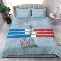 Personalized Fance Le 14 Juillet Bedding Set Eiffel Tower with Iris Flower