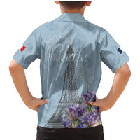 Personalized Fance Le 14 Juillet Family Matching Mermaid Dress and Hawaiian Shirt Eiffel Tower with Iris Flower