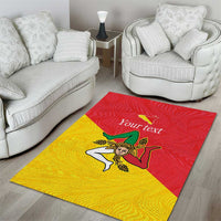 Personalized Italy Sicily Area Rug Sicilia Gorgoneion with Triskeles