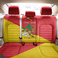 Personalized Italy Sicily Back Car Seat Cover Sicilia Gorgoneion with Triskeles
