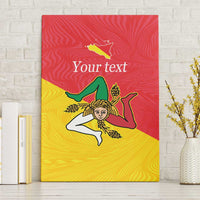 Personalized Italy Sicily Canvas Wall Art Sicilia Gorgoneion with Triskeles
