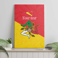 Personalized Italy Sicily Canvas Wall Art Sicilia Gorgoneion with Triskeles