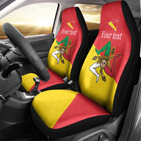 Personalized Italy Sicily Car Seat Cover Sicilia Gorgoneion with Triskeles