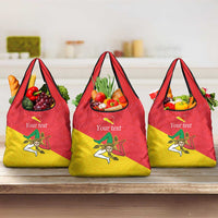 Personalized Italy Sicily Grocery Bag Sicilia Gorgoneion with Triskeles