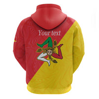 Personalized Italy Sicily Hoodie Sicilia Gorgoneion with Triskeles