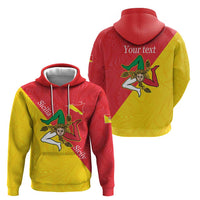 Personalized Italy Sicily Hoodie Sicilia Gorgoneion with Triskeles