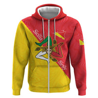 Personalized Italy Sicily Hoodie Sicilia Gorgoneion with Triskeles