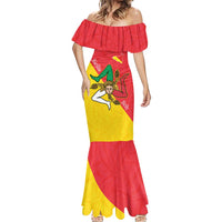 Personalized Italy Sicily Mermaid Dress Sicilia Gorgoneion with Triskeles