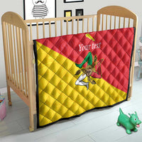 Personalized Italy Sicily Quilt Sicilia Gorgoneion with Triskeles