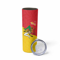 Personalized Italy Sicily Skinny Tumbler Sicilia Gorgoneion with Triskeles