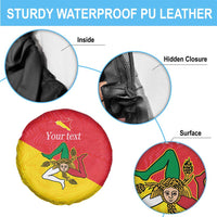 Personalized Italy Sicily Spare Tire Cover Sicilia Gorgoneion with Triskeles
