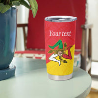 Personalized Italy Sicily Tumbler Cup Sicilia Gorgoneion with Triskeles