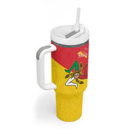 Personalized Italy Sicily Tumbler With Handle Sicilia Gorgoneion with Triskeles
