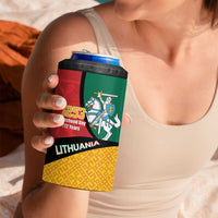 Lithuania Statehood Day July 6 4 in 1 Can Cooler Tumbler Lietuva Tevyne musu
