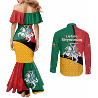 Lithuania Statehood Day July 6 Couples Matching Mermaid Dress and Long Sleeve Button Shirt Lietuva Tevyne musu