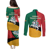 Lithuania Statehood Day July 6 Couples Matching Puletasi and Long Sleeve Button Shirt Lietuva Tevyne musu