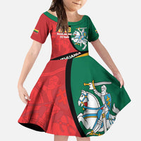 Lithuania Statehood Day July 6 Family Matching Long Sleeve Bodycon Dress and Hawaiian Shirt Lietuva Tevyne musu