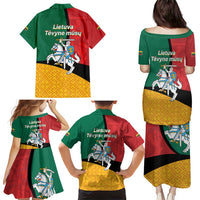 Lithuania Statehood Day July 6 Family Matching Puletasi and Hawaiian Shirt Lietuva Tevyne musu
