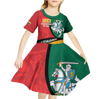 Lithuania Statehood Day July 6 Kid Short Sleeve Dress Lietuva Tevyne musu