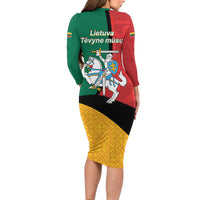 Lithuania Statehood Day July 6 Long Sleeve Bodycon Dress Lietuva Tevyne musu