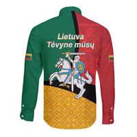 Lithuania Statehood Day July 6 Long Sleeve Button Shirt Lietuva Tevyne musu
