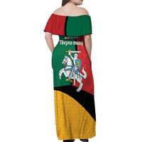 Lithuania Statehood Day July 6 Off Shoulder Maxi Dress Lietuva Tevyne musu