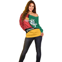 Lithuania Statehood Day July 6 Off Shoulder Sweater Lietuva Tevyne musu
