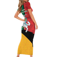 Lithuania Statehood Day July 6 Short Sleeve Bodycon Dress Lietuva Tevyne musu