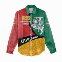 Lithuania Statehood Day July 6 Women Casual Shirt Lietuva Tevyne musu