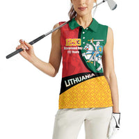 Lithuania Statehood Day July 6 Women Sleeveless Polo Shirt Lietuva Tevyne musu