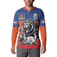 Netherlands Football Button Sweatshirt Oranje Lion Go Champion