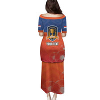 Netherlands Football Family Matching Puletasi and Hawaiian Shirt Oranje Lion Go Champion