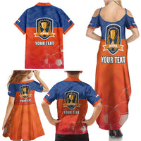 Netherlands Football Family Matching Summer Maxi Dress and Hawaiian Shirt Oranje Lion Go Champion