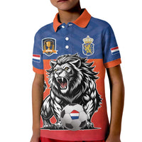 Netherlands Football Kid Polo Shirt Oranje Lion Go Champion