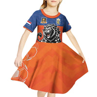 Netherlands Football Kid Short Sleeve Dress Oranje Lion Go Champion
