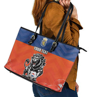 Netherlands Football Leather Tote Bag Oranje Lion Go Champion