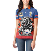 Netherlands Football Women Polo Shirt Oranje Lion Go Champion