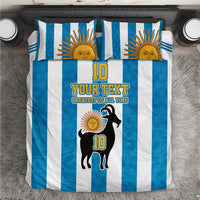 Personalized Argentina 10 Goat Bedding Set Greatest Of All Time Sporty Style
